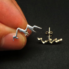 Load image into Gallery viewer, Sterling Silver Mountain Range Stud Earring