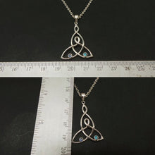 Load image into Gallery viewer, Silver Celtic Mother and Child Knot Necklace