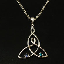 Load image into Gallery viewer, Silver Celtic Mother and Child Knot Necklace