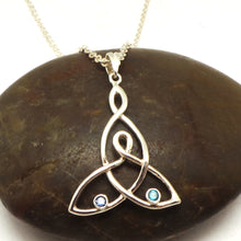 Load image into Gallery viewer, Silver Celtic Mother and Child Knot Necklace