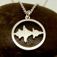 Load image into Gallery viewer, Personalized Round Sound Wave Necklace Pendant