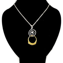 Load image into Gallery viewer, Silver Spiral Ring Holder Necklace