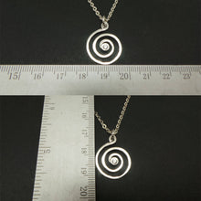 Load image into Gallery viewer, Silver Spiral Ring Holder Necklace