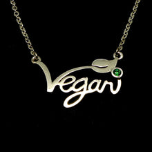 Load image into Gallery viewer, Silver Vegan Necklace Choker