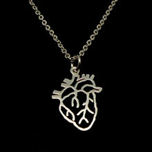 Load image into Gallery viewer, 925 Silver Anatomical Heart Necklace