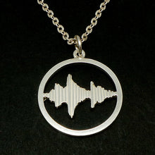 Load image into Gallery viewer, Personalized Round Sound Wave Necklace Pendant