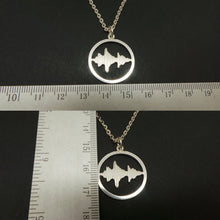 Load image into Gallery viewer, Personalized Round Sound Wave Necklace Pendant