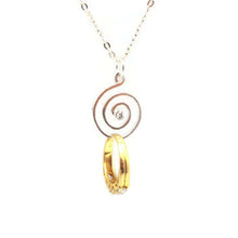 Load image into Gallery viewer, Silver Spiral Ring Holder Necklace
