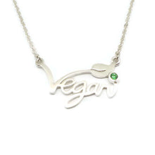 Load image into Gallery viewer, Silver Vegan Necklace Choker