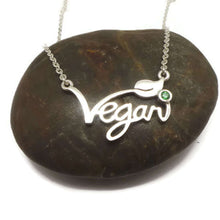 Load image into Gallery viewer, Silver Vegan Necklace Choker