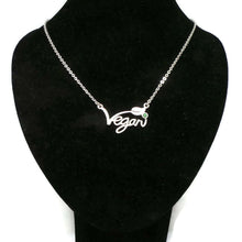 Load image into Gallery viewer, Silver Vegan Necklace Choker