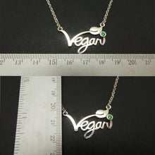 Load image into Gallery viewer, Silver Vegan Necklace Choker