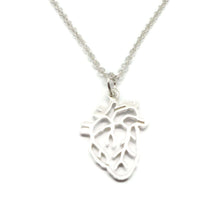 Load image into Gallery viewer, 925 Silver Anatomical Heart Necklace