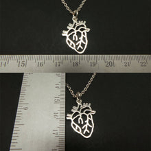 Load image into Gallery viewer, 925 Silver Anatomical Heart Necklace