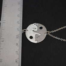 Load image into Gallery viewer, Silver Yin Yang Cat Couple Necklace Pendant