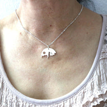 Load image into Gallery viewer, Silver Yin Yang Cat Couple Necklace Pendant