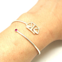 Load image into Gallery viewer, Silver Lawyer Scale Of Justice Bracelet