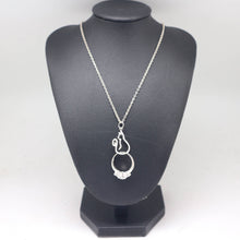 Load image into Gallery viewer, Sterling Silver Cat Ring Holder Necklace Pendant