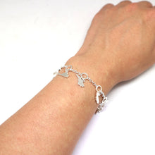 Load image into Gallery viewer, Silver Long Distance Relationship Bracelet Bangle
