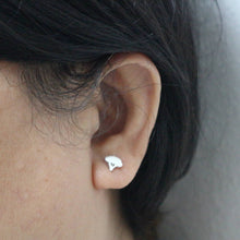 Load image into Gallery viewer, Silver Broccoli and Banana Stud Earring
