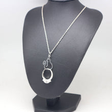 Load image into Gallery viewer, Sterling Silver Cat Ring Holder Necklace Pendant