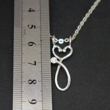 Load image into Gallery viewer, Nurse Stethoscope Ring Holder Necklace