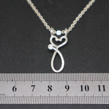 Load image into Gallery viewer, Nurse Stethoscope Ring Holder Necklace