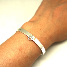 Load image into Gallery viewer, 7mm Silver Ring of O Bdsm Bangle Bracelet