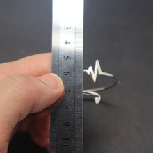 Load image into Gallery viewer, Silver Treble Clef Heartbeat Bracelet
