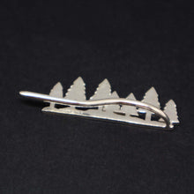 Load image into Gallery viewer, Silver Pine Tree Forest Tie Clip