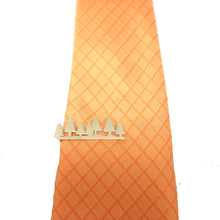Load image into Gallery viewer, Silver Pine Tree Forest Tie Clip