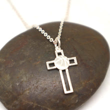 Load image into Gallery viewer, Basketball Cross Necklace