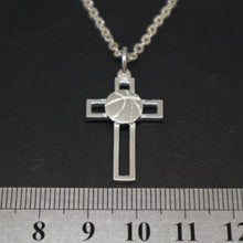Load image into Gallery viewer, Basketball Cross Necklace