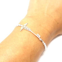 Load image into Gallery viewer, Silver Nurse Caduceus Key Bracelet