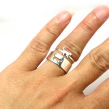 Load image into Gallery viewer, Cat Couple Promise Rings Set