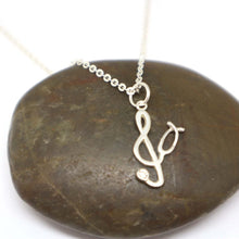 Load image into Gallery viewer, Stethoscope Music Note Nursing Necklace