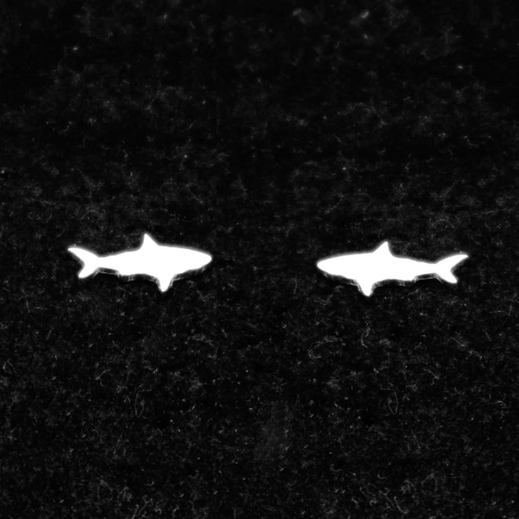 Silver Shark Stud Earring