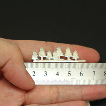 Load image into Gallery viewer, Silver Pine Tree Forest Tie Clip