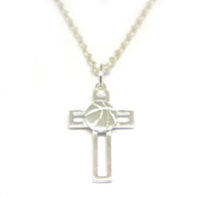 Load image into Gallery viewer, Basketball Cross Necklace