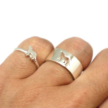 Load image into Gallery viewer, Wolf Couple Set Promise Ring