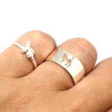 Load image into Gallery viewer, Wolf Couple Set Promise Ring