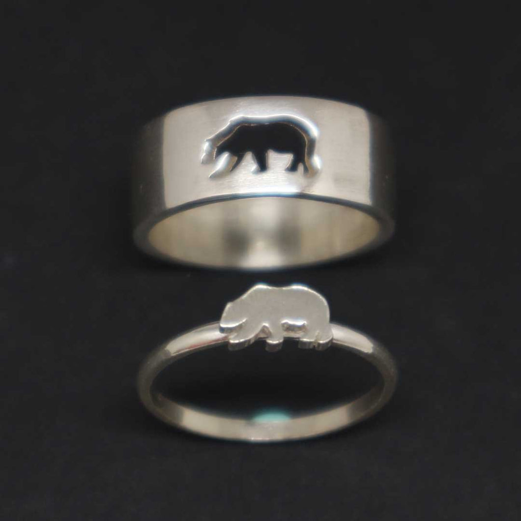 Bear Couple Ring Set