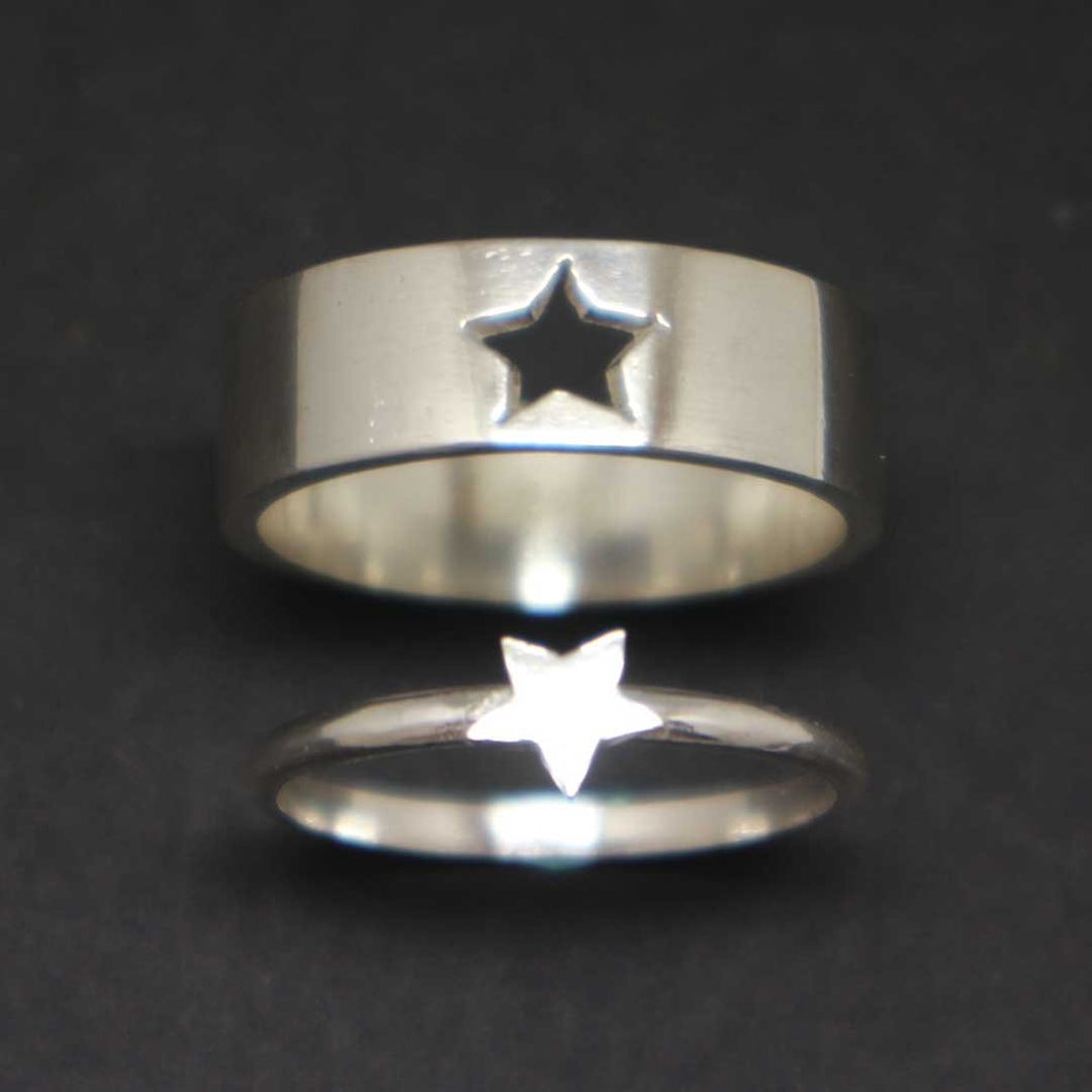 Star Promise Ring Set for Couple