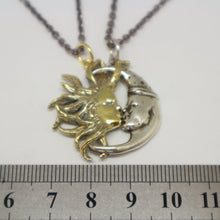 Load image into Gallery viewer, Sun and Moon Kissing Couple Necklaces