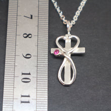 Load image into Gallery viewer, Nurse Prayer Stethoscope Cross Necklace