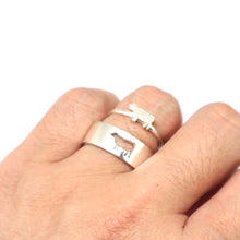 Load image into Gallery viewer, Cow Couple Set Promise Ring