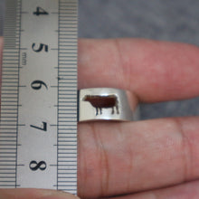Load image into Gallery viewer, Cow Couple Set Promise Ring