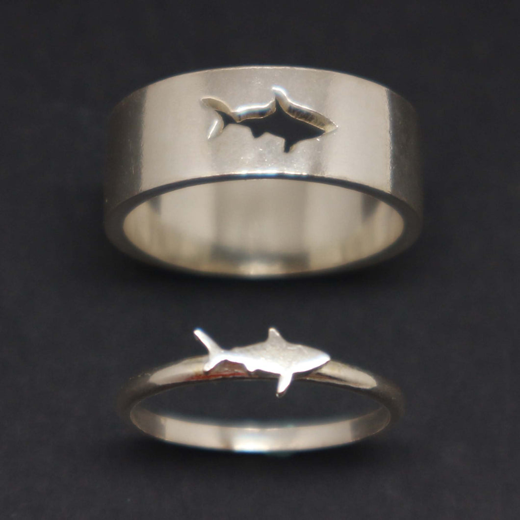 Shark Couple Promise Ring Set