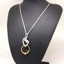 Load image into Gallery viewer, Spiral Heart Ring Holder Necklace