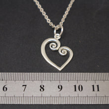Load image into Gallery viewer, Spiral Heart Ring Holder Necklace
